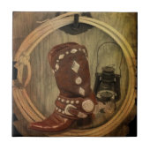 西カントリーRodeoカウボーイブーツなげなわロープ タイル (正面)