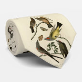 西キングバードなど – オードボンのアメリカの鳥 ネクタイ (ロール)