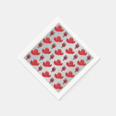 西クリスマスのカウボーイ帽子とキャンディカン スタンダードカクテルナプキン (角)