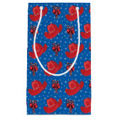 西クリスマスのカウボーイ帽子とキャンディカン スモールペーパーバッグ (正面)