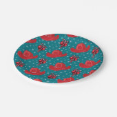 西クリスマスのカウボーイ帽子とキャンディカン ペーパープレート (アングル)