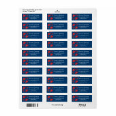 西クリスマスのカウボーイ帽子とキャンディカン ラベル (フルシート)