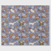 西クリスマスの馬 ラッピングペーパー (フラット)