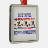 西クリスマスオーナメントロデオカーフローピング メタルオーナメント (右)