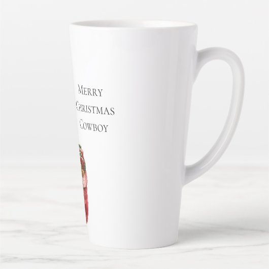 西クリスマスカウボーイサンタ カフェラテマグ (右)