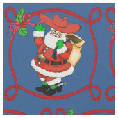 西クリスマスカウボーイサンタ ファブリック (クローズアップ)