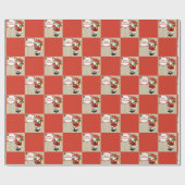 西クリスマスカウボーイサンタ ラッピングペーパー (フラット)