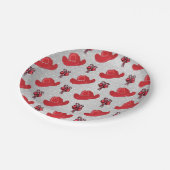 西クリスマスカウボーイハットとキャンディカン ペーパープレート (アングル)