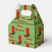 西クリスマスカウボーイブーツのギフトボックス フェイバーボックス (正面サイド)