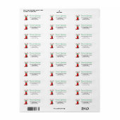 西クリスマスカウボーイブーツの季節の挨拶 ラベル (フルシート)