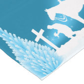 西クリスマスカウボーイ祈の冬場 ショートテーブルランナー (コーナー)