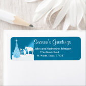 西クリスマスカウボーイ祈ズ差出人住所 ラベル (インサイチュ)