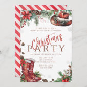 西クリスマスカントリーブーツパーティー 招待状 (正面/裏面)