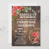西クリスマスカントリーブーツポインセチアパーティー 招待状 (正面)
