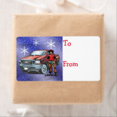 西クリスマスギフトタグラベル ラベル (インサイチュ)