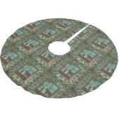 西クリスマスツリースカートカウボーイアットザクロス ブラッシュドポリエステルツリースカート (アングル)