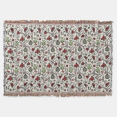 西クリスマスディアースカル〔雄ジカの〕枝角とサボテン スローブランケット (正面)