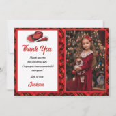 西クリスマスハットパーティーサンキューカード 招待状 (正面)