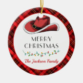 西クリスマスハットパーティー セラミックオーナメント (正面)