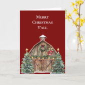 西クリスマスバーンツリー カード (黄色い花)