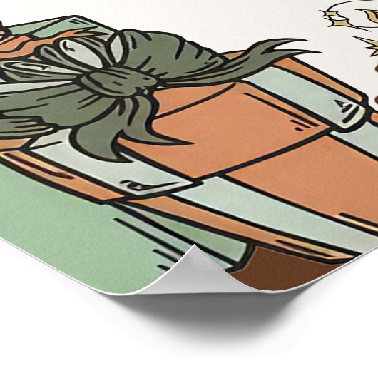 西クリスマスパーティーウェルカムサイン ポスター (角)