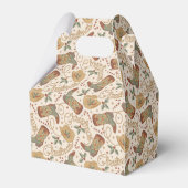 西クリスマスブーツと帽子のパターン フェイバーボックス (裏面サイド)