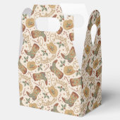 西クリスマスブーツと帽子のパターン フェイバーボックス (オープン)