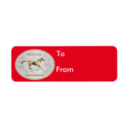 西クリスマスベルトバックル ラベル