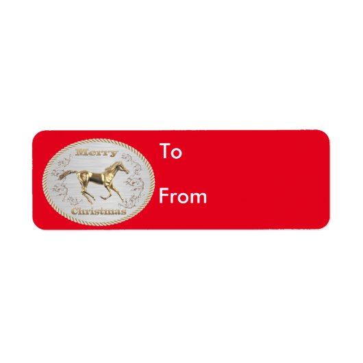 西クリスマスベルトバックル ラベル (正面)