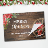 西クリスマスポインセチアパーティー紙ランチョンマット ペーパーパッド