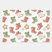 西クリスマス女性のカーボーイカウボーイ ラッピングペーパーシート