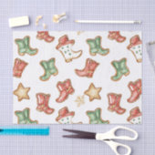 西クリスマス女性のカーボーイカウボーイ 薄葉紙 (クラフト)