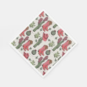 西クリスマス女性のカーボーイブーツハウディクリスマス スタンダードランチョンナプキン (角)