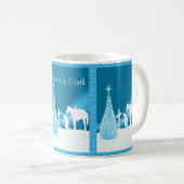 西クリスマス祈の馬のカウボーイ コーヒーマグカップ (正面右)