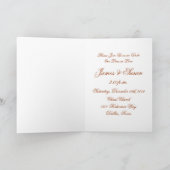 西クリスマス結婚式招待状 招待状 (内部)