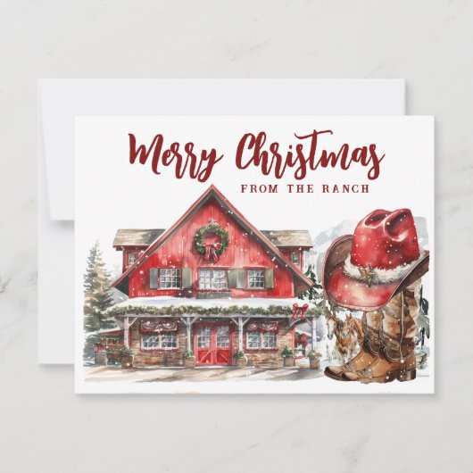 西クリスマス | お客様に感謝 サンキューカード (正面)