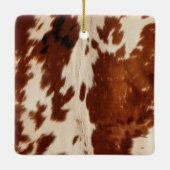 西クリームスポッテッドブラウンブラックコウィド セラミックオーナメント (裏面)