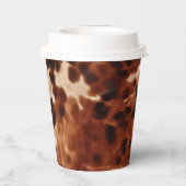 西クリームスポッテッドブラウンブラックコウィド 紙コップ (裏面)