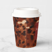 西クリームスポッテッドブラウンブラックコウィド 紙コップ (右)