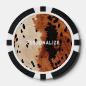 西クリームブラウンカウボーイコウィド ポーカーチップ (正面)