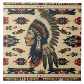 西クールインディアン模様 タイル (正面)