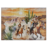 西クールカウボーイシーン カッティングボード (正面)