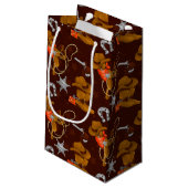 西クールカウボーイパターンのタイル スモールペーパーバッグ (裏面アングル)