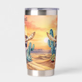 西クールスカルの名前の追加 保温保冷タンブラー (左面)