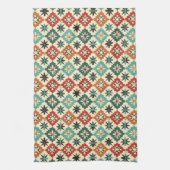 西クールタイル模様 キッチンタオル (縦)