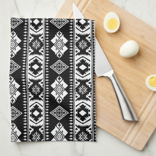 西クールタイル模様 キッチンタオル (四つ折り)