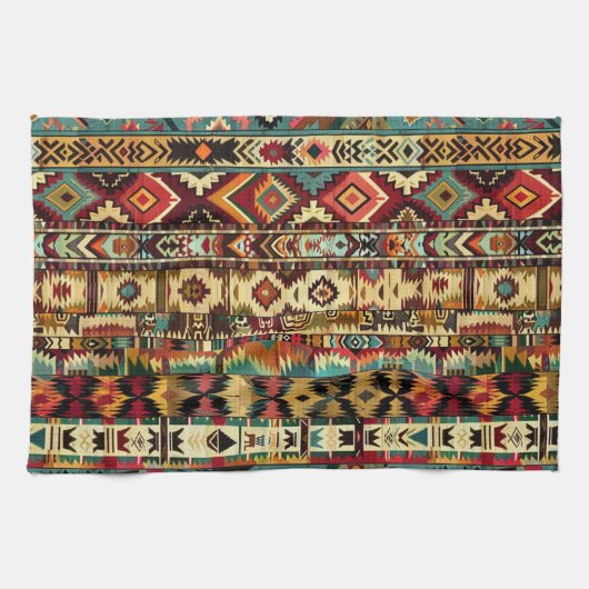 西クールタイル模様 キッチンタオル (横)