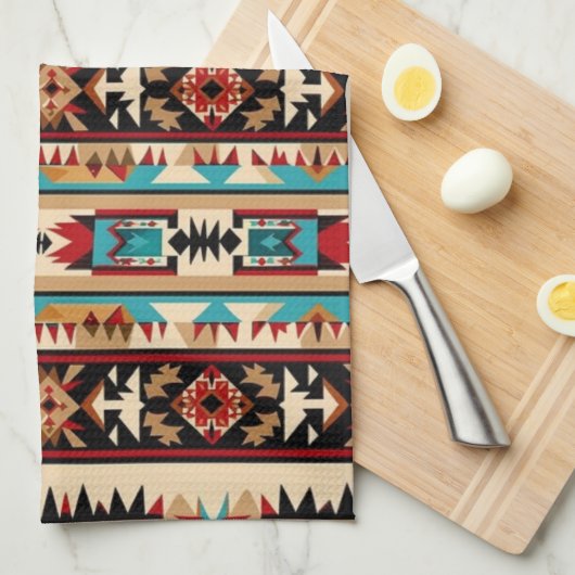 西クールタイル模様 キッチンタオル (四つ折り)