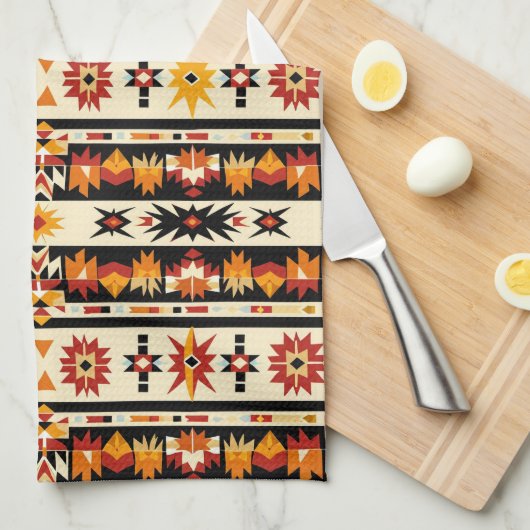 西クールタイル模様 キッチンタオル (四つ折り)