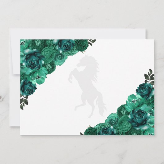 西グリーンキンセアニラ日付写真を保存 招待状 (裏面)